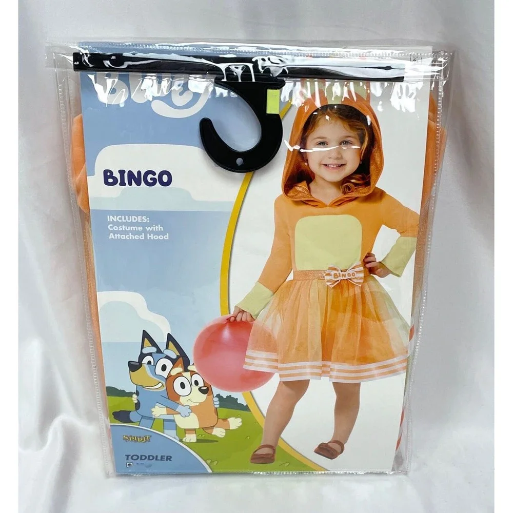 Spirit Halloween Bluey Bingo Orange Toddler Baby Girl Dress Costume Dog 3T-4T - Picture 3 of 4